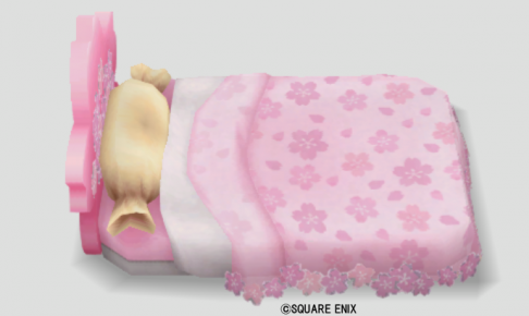 桜花のベッド