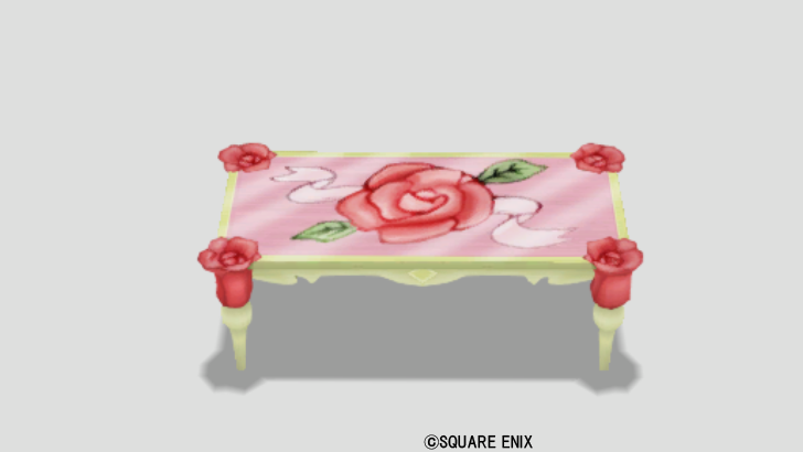 赤バラのテーブル