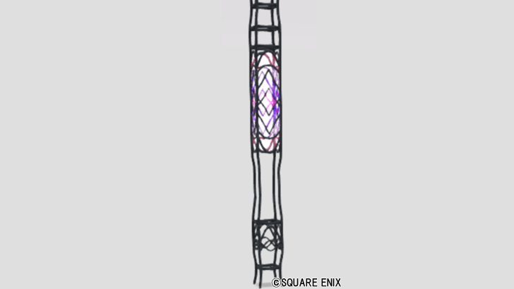 紫ステンドグラスの柱