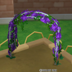 花のアーチ・紫