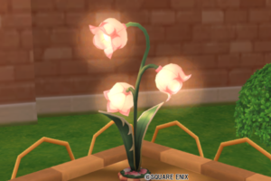【ハウジング】庭具 ＞ 照明・ランプ(庭)「お花の街灯・ピンク」
