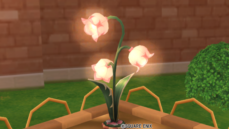 【ハウジング】庭具 ＞ 照明・ランプ(庭)「お花の街灯・ピンク」
