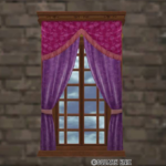 【ハウジング】家具 ＞ 壁かけ家具「壁かけのカーテンつき窓」