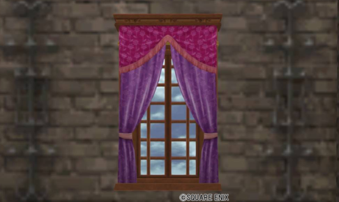 【ハウジング】家具 ＞ 壁かけ家具「壁かけのカーテンつき窓」