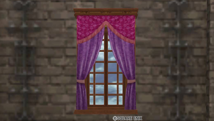 ハウジング 家具 壁かけ家具 壁かけのカーテンつき窓 写真であそぶ ドラクエ10