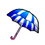 【装備】その他 ＞かさ「青と白の傘」