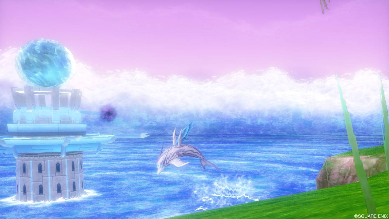 ドラクエ10 ヒエログリフ 水しぶき舞う海の精 水の領界 写真であそぶ ドラクエ10